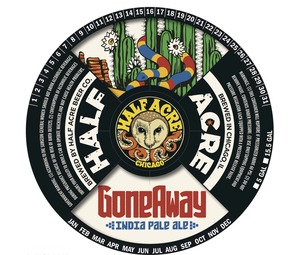 Half Acre Beer Company Goneaway IPA Keg Collar August 2015