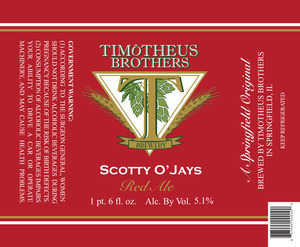 Scotty O'jays Red Ale August 2015