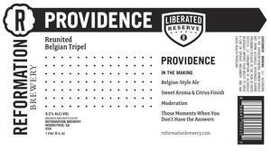 Reformation Brewery Providence