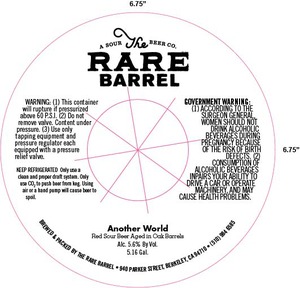 The Rare Barrel Another World August 2015