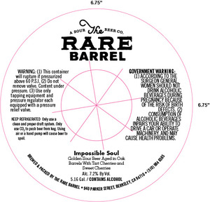 The Rare Barrel Impossible Soul August 2015