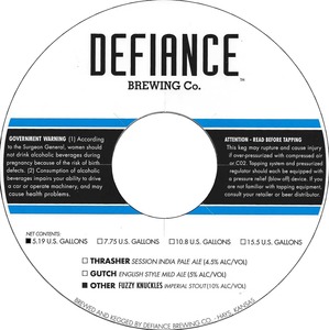 Defiance Brewing Co. Fuzzy Knuckles