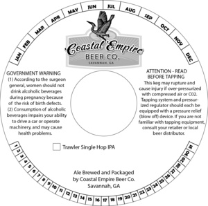 Coastal Empire Beer Co Trawler Single Hop IPA