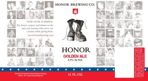 Honor Golden Ale August 2015