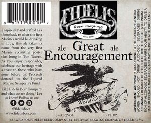 Fidelis Beer Company Great Encouragement
