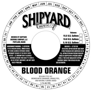 Shipyard Brewing Company Blood Orange September 2015