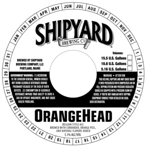 Shipyard Brewing Company Orangehead