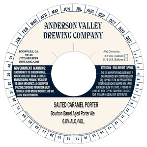 Anderson Valley Brewing Company Salted Caramel Porter August 2015