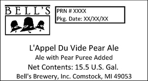 Bell's L'appel Du Vide Pear Ale August 2015