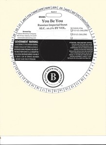 You Be You Russian Imperial Stout August 2015