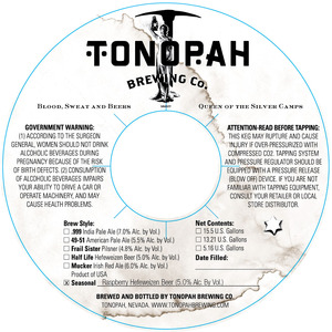 Tonopah Brewing Co Raspberry Hefeweizen