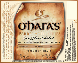 O'hara's Leann Follain Barrel Aged Irish Stout