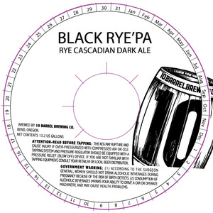 10 Barrel Brewing Co. Black Rye'pa August 2015