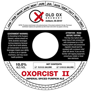 Oxorcist 2 September 2015