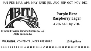 Abita Purple Haze Raspberry Lager August 2015