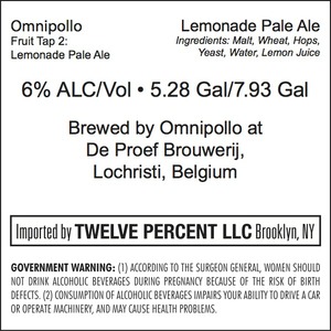 Omnipollo Fruit Tap 2: Lemonade September 2015