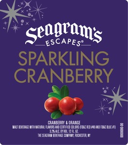 Seagram's Escapes Sparkling Cranberry September 2015