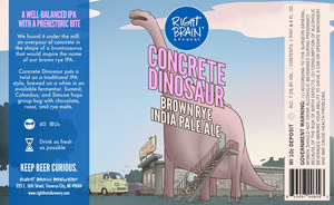 Right Brain Brewery Concrete Dinosaur September 2015