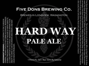 Five Dons Brewing Co. Hard Way Pale Ale