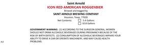 Saint Arnold Brewing Company Icon Red American Roggenbier September 2015