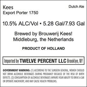 Kees Export Porter 1750 September 2015