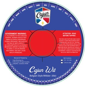 Cajun Brewing Cajun Wit September 2015