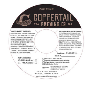 Coppertail Brewing Co. Florida Farmhouse - Saison Ale