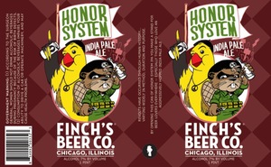 Finch's Beer Company LLC Honor System Rye IPA September 2015