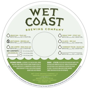 Wet Coast Brewing Company Bottleman Brown Ale