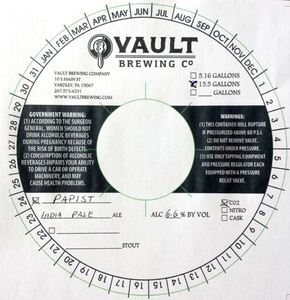 Vault Brewing Company September 2015