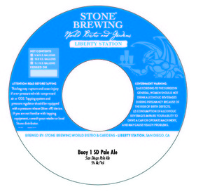 Stone Brewing Buoy 1 Sd Pale Ale September 2015