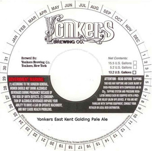 Yonkers Brewing Company Yonkers East Kent Golding Pale Ale September 2015