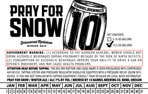 10 Barrel Brewing Co. Pray For Snow September 2015