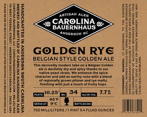 Golden Rye Belgian Style Golden Ale