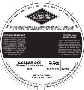 Golden Rye Belgian Style Golden Ale