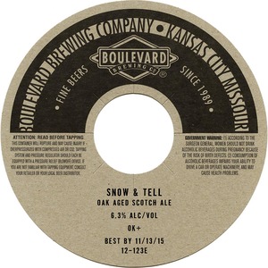 Boulevard Brewing Company Snow & Tell