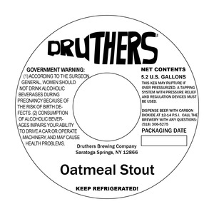 Druthers Oatmeal Stout September 2015