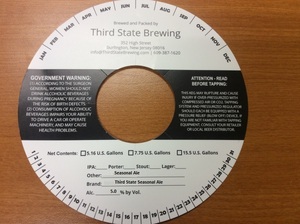 Third State Seasonal Ale September 2015