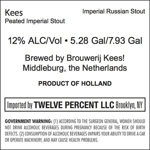 Kees Peated Imperial Stout September 2015