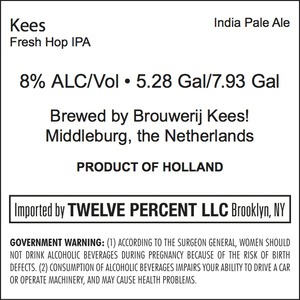 Kees Fresh Hop IPA September 2015