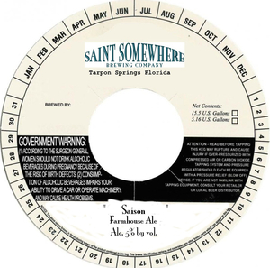 Saint Somewhere Brewing Company Saison