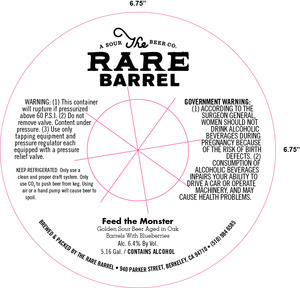 The Rare Barrel Feed The Monster September 2015
