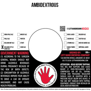 Left Hand Brewing Company Ambidextrous