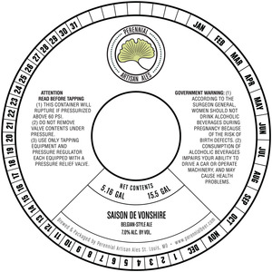 Perennial Artisan Ales Saison De Vonshire September 2015