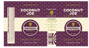 Papago Brewing Company Coconut Joe October 2015