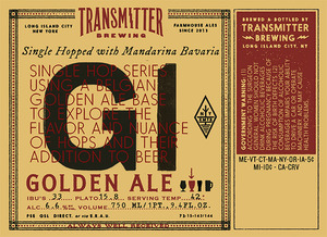 Transmitter Brewing G1 Single Hop Mb