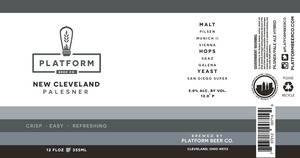 Platform Beer Co New Cleveland Palesner