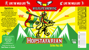 Widlife Brewing Hopstafarian Extra Pale India Pale Ale September 2015