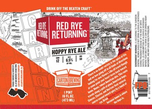 Carton Brewing Co. Red Rye Returning September 2015