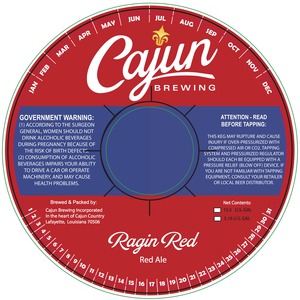 Cajun Brewing Ragin Red September 2015